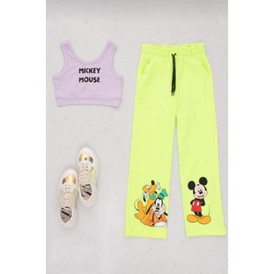 Kız Çocuk New Mickey Mouse Neon Alt Üst Takım