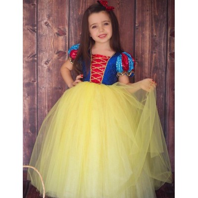 Kız Çocuk Pulpayet Pamuk Prenses Kostüm